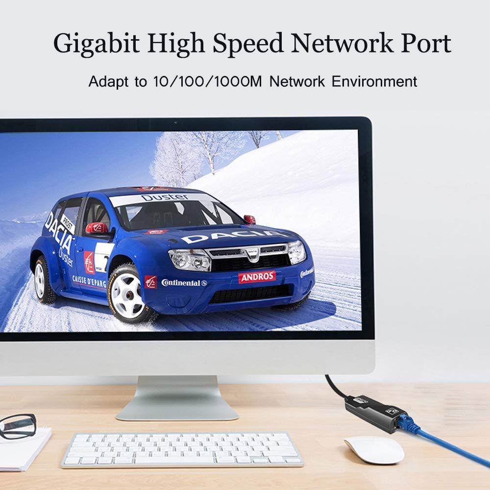 Usb Lan 2.0 to Gigabit Ethernet LAN Adapter , Converter Compatible for Nintendo Switch, MacBook, Mac Pro Mini, iMac, XPS, Surface Pro, Notebook, PC