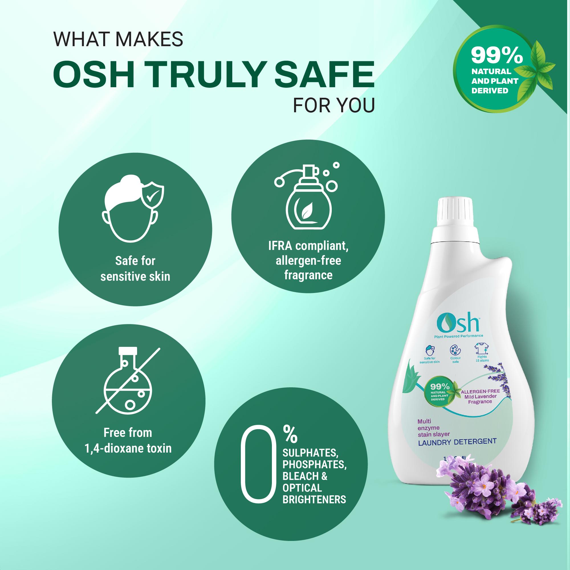 OSH LAUNDRY DETERGENT 1000ML WITH SHRINK SLEEVES
