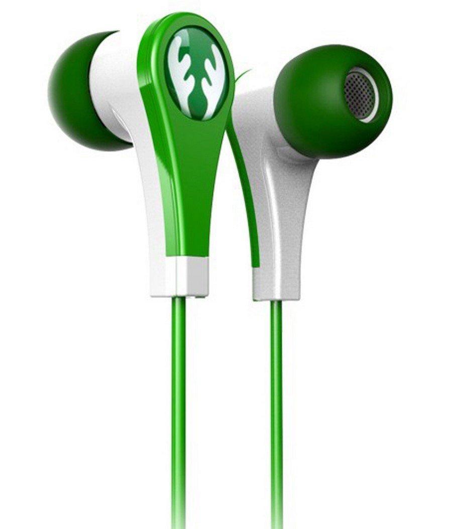 iFrogz (IF-ANE-DER) Wired Earbuds Safe Volume Limiting, In-Ear Design, Tangle-Free Cable, Comfortable Fit for Kids and Adults Green