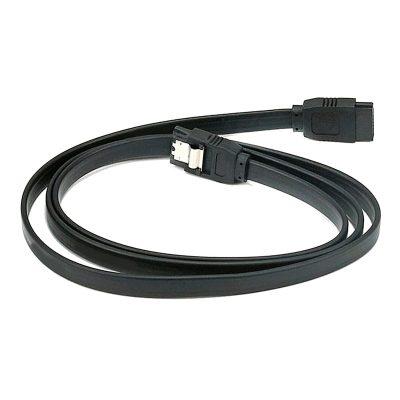 SATA HDD 3 6.0 Gbps Data Cable Straight, with Both Side Locking Latch for HDD and SSD (Black)