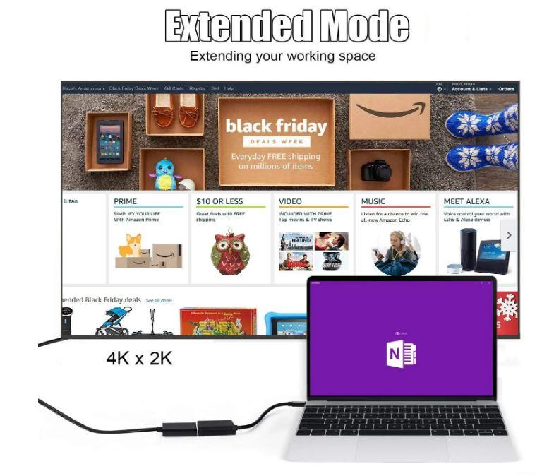 DisplayPort Male (DP) To 4K HDMI Female Adapter 1080 @ 60Hz Converter for PC/Laptop/Projector/HDTV (Black/White)