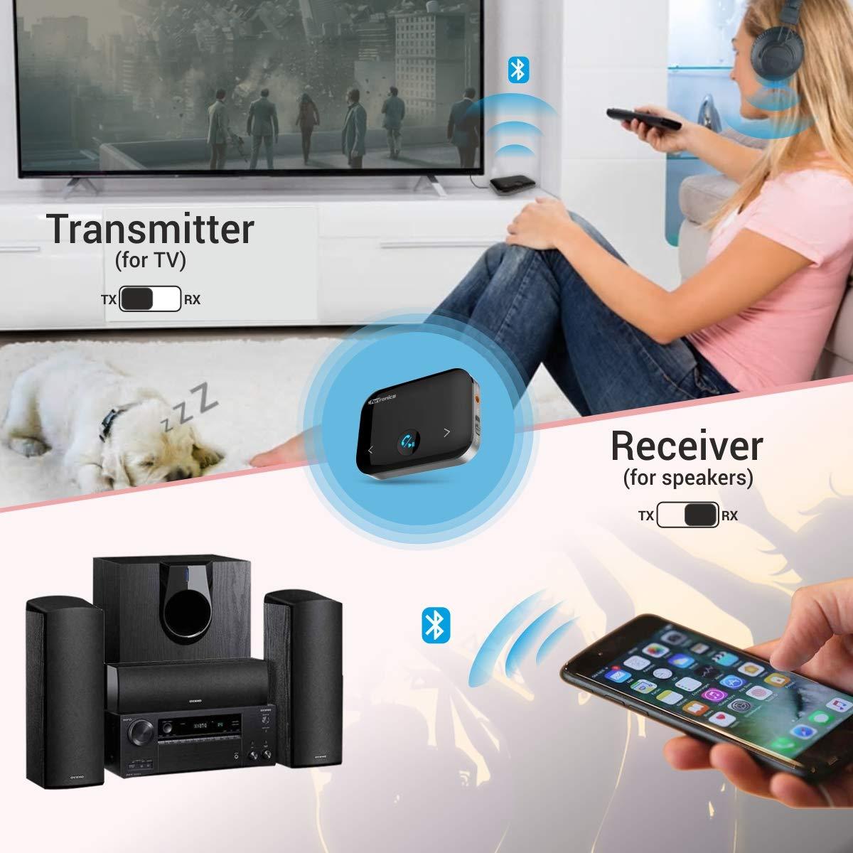 Portronics Auto 14 2-in-1 Bluetooth Transmitter & Receiver Adaptor