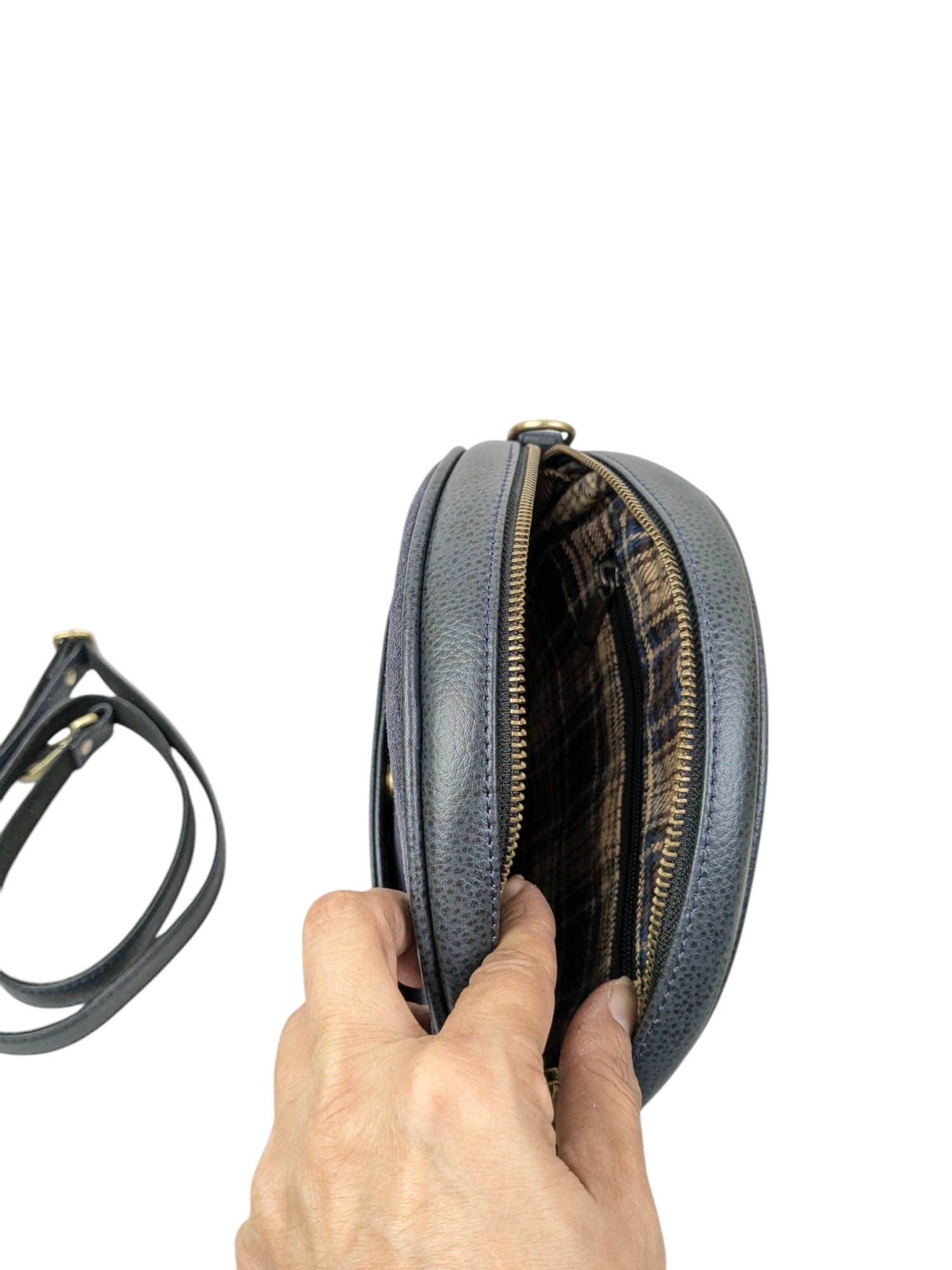 Ladies Sling Bag Round Blue Color