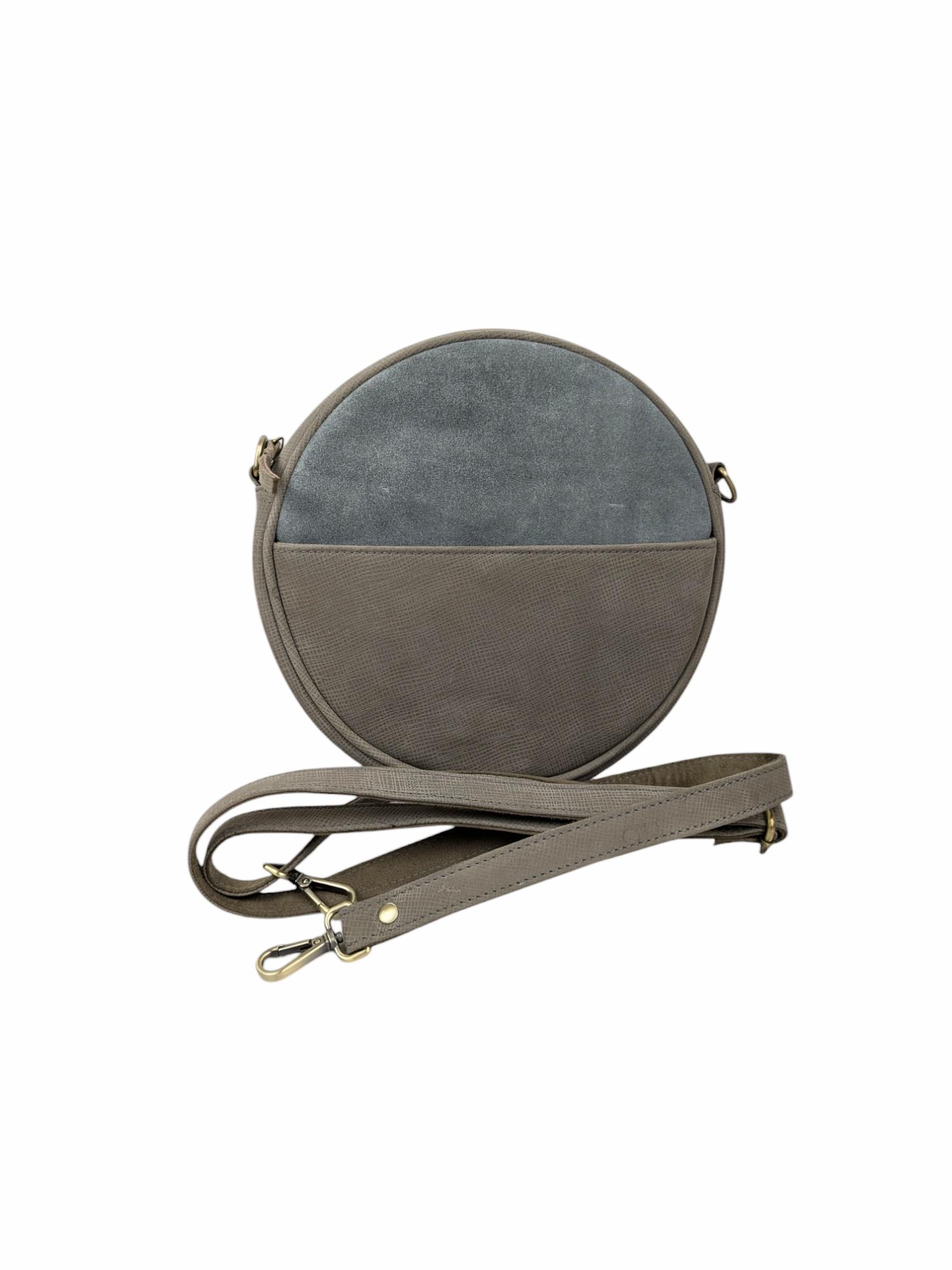 Ladies Sling Bag Round Grey Color