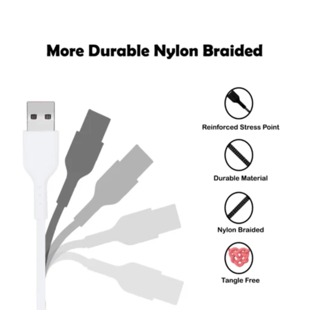 Champion USB (A) to Lightning (iPhone) 3Amp Data Sync & Charging Cable PVC 1M for all Apple & Lightning Port Devices