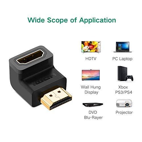 HDMI Male to Female Converter Right Angle L Shape HDMI Adapter Extender for Led LCD TV Stick,Xbox,PS3 PS4