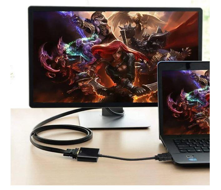 HDMI Male to VGA Female Converter Adapter for Computer, Desktop, Laptop, PC, Monitor, Projector, HDTV, Media Players, Xbox