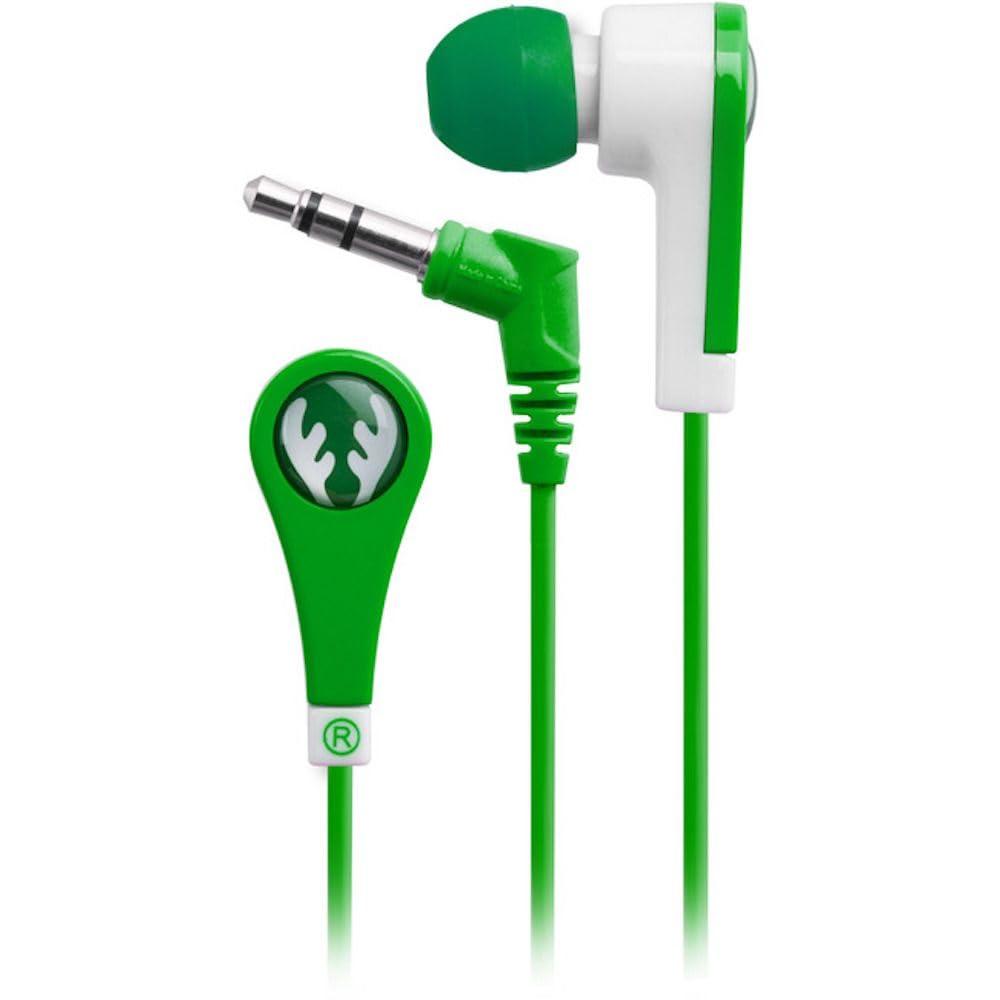 iFrogz (IF-ANE-DER) Wired Earbuds Safe Volume Limiting, In-Ear Design, Tangle-Free Cable, Comfortable Fit for Kids and Adults Green