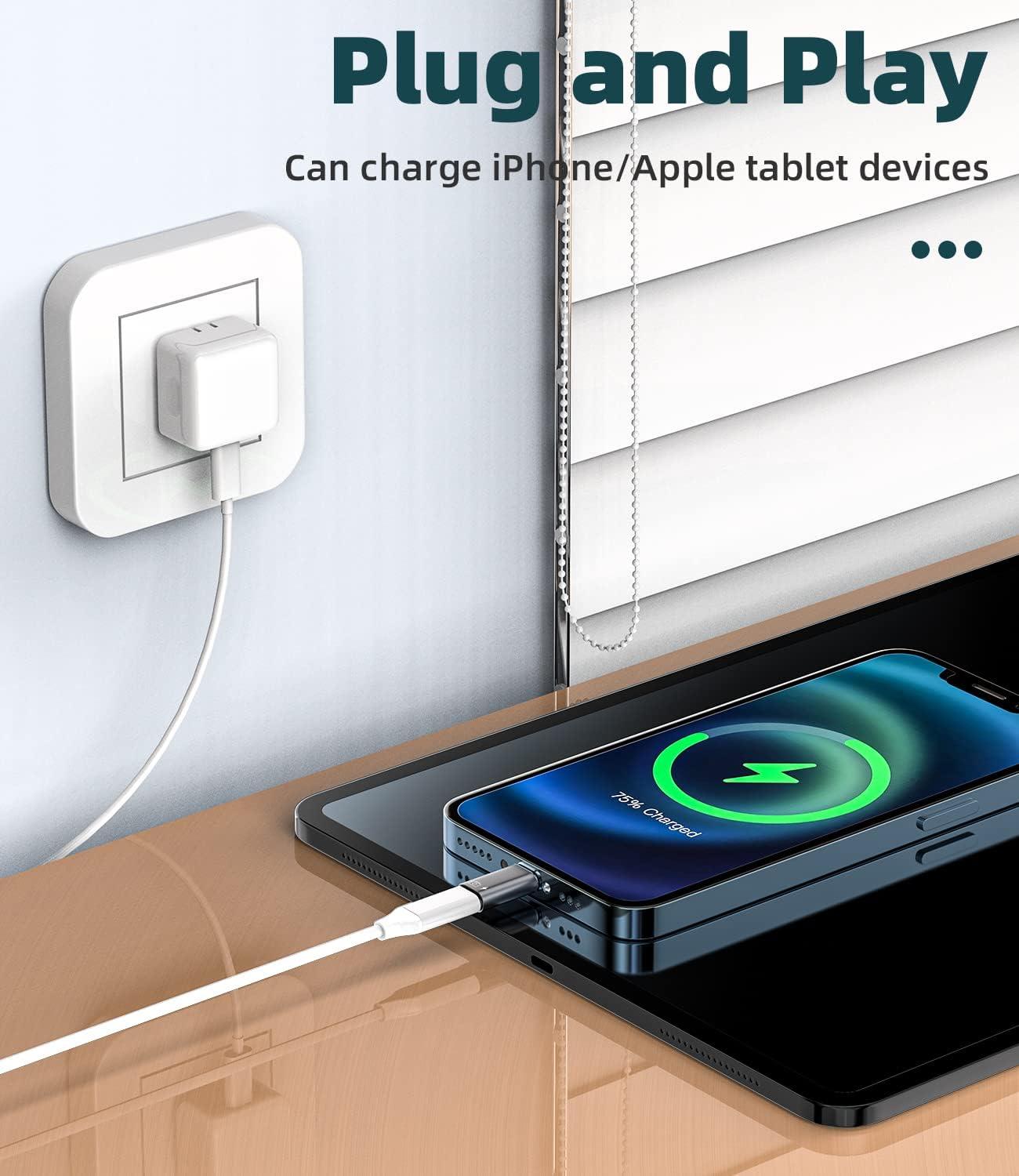 iPhone OTG Adapter  USB-C Female to Lightning Male Converter for Data Sync, Charging, Flash Drive, Camera, Keyboard, Mouse ,Compatible with iPhone 14/13/12/11/XR/X/8/7/SE