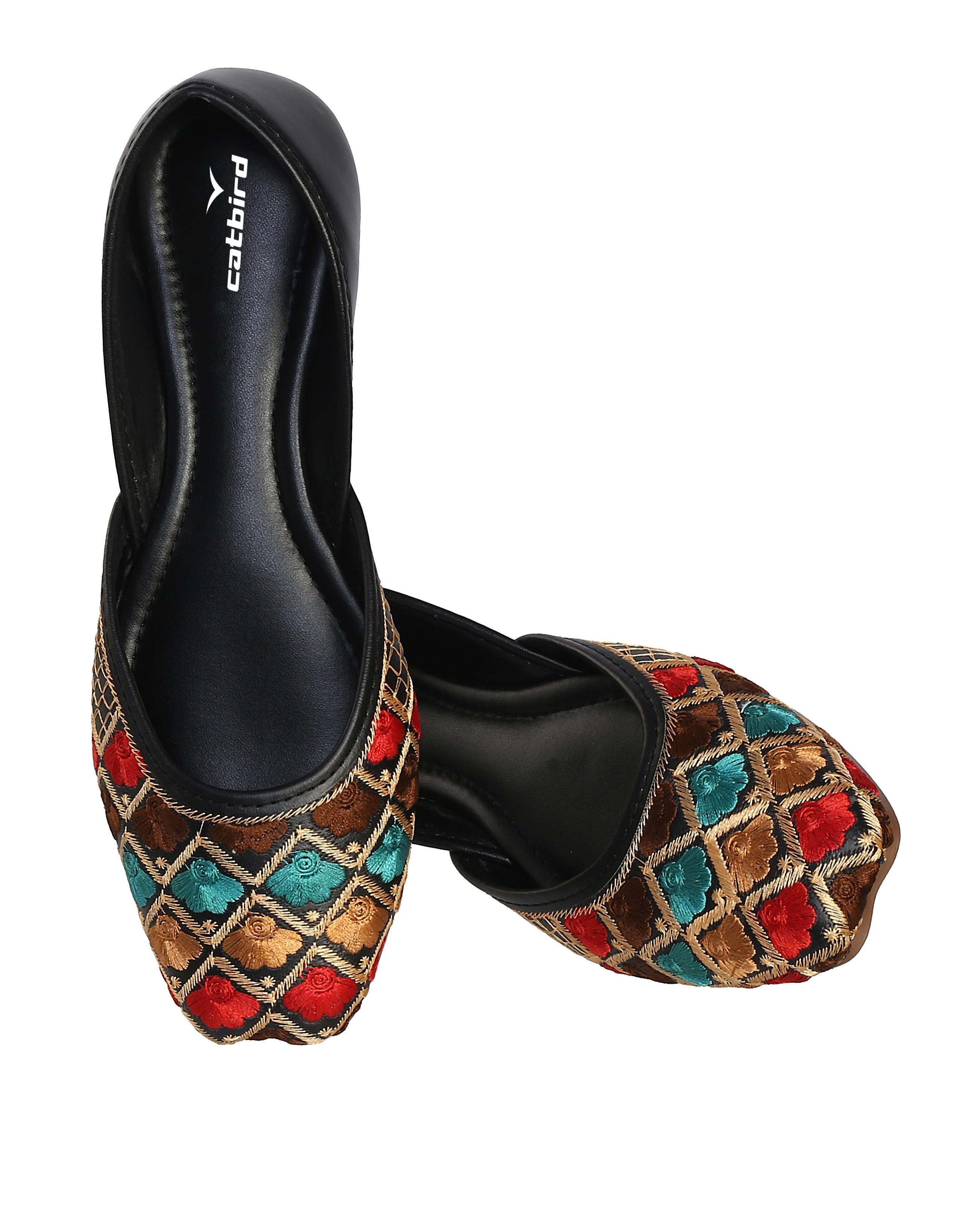 Affordable Women Women's Multi Thread Emboidery Jutti 2025 at ShopCircuit | ONDC