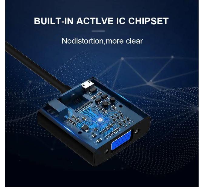 HDMI Male to VGA Female Converter Adapter for Computer, Desktop, Laptop, PC, Monitor, Projector, HDTV, Media Players, Xbox