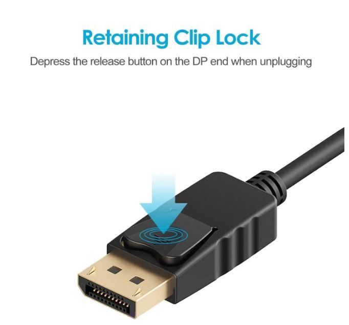 DisplayPort Male (DP) To 4K HDMI Female Adapter 1080 @ 60Hz Converter for PC/Laptop/Projector/HDTV (Black/White)