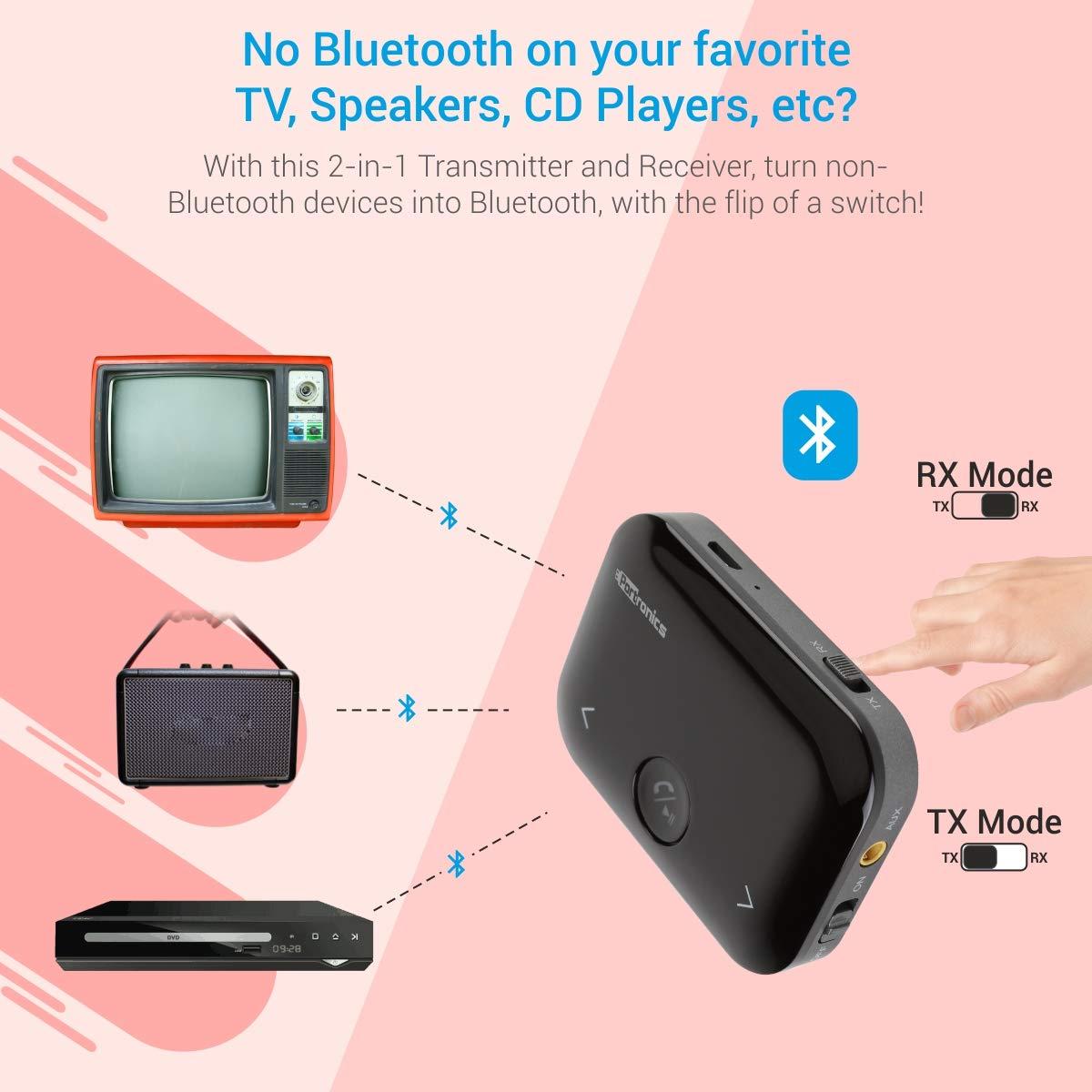 Portronics Auto 14 2-in-1 Bluetooth Transmitter & Receiver Adaptor