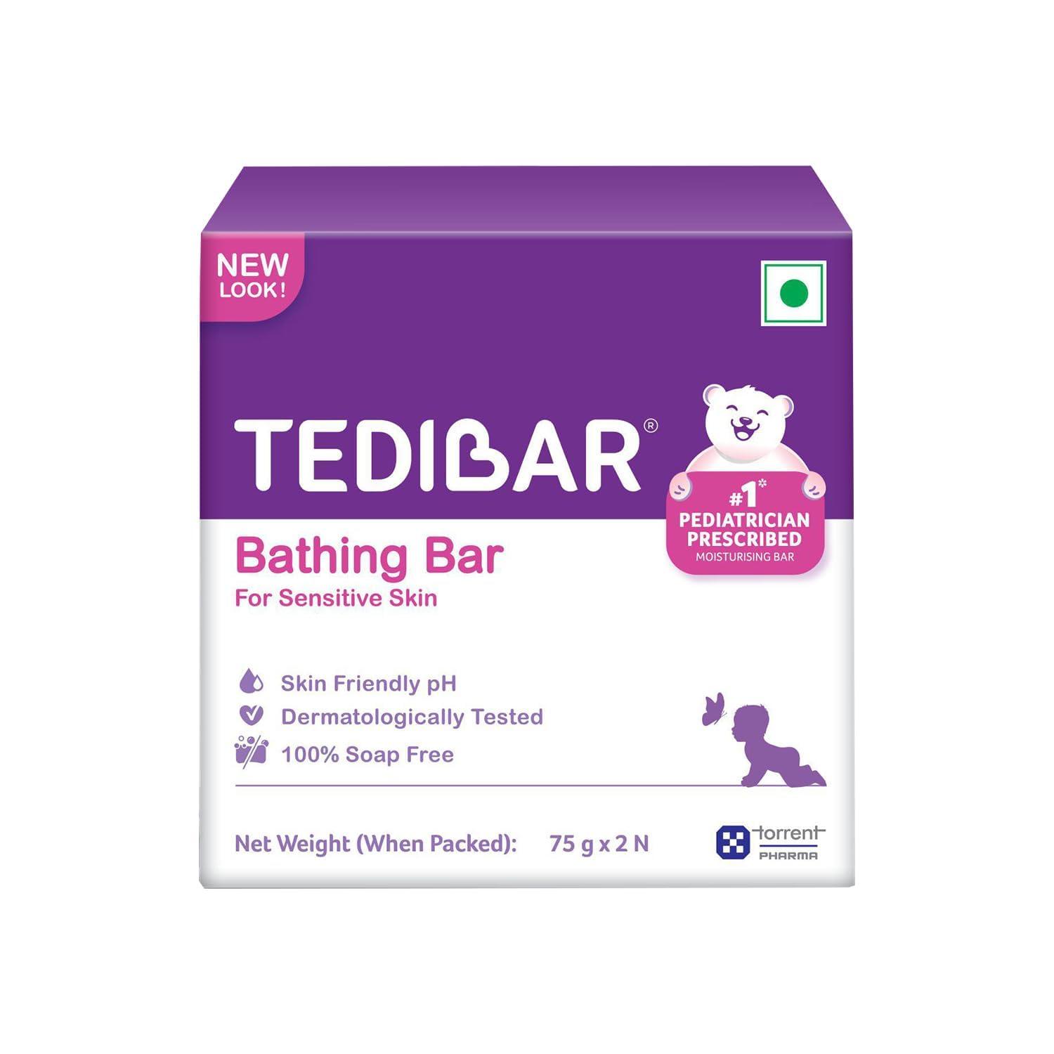 Tedibar Baby Bathing Bar 75gm each (Pack of 2)