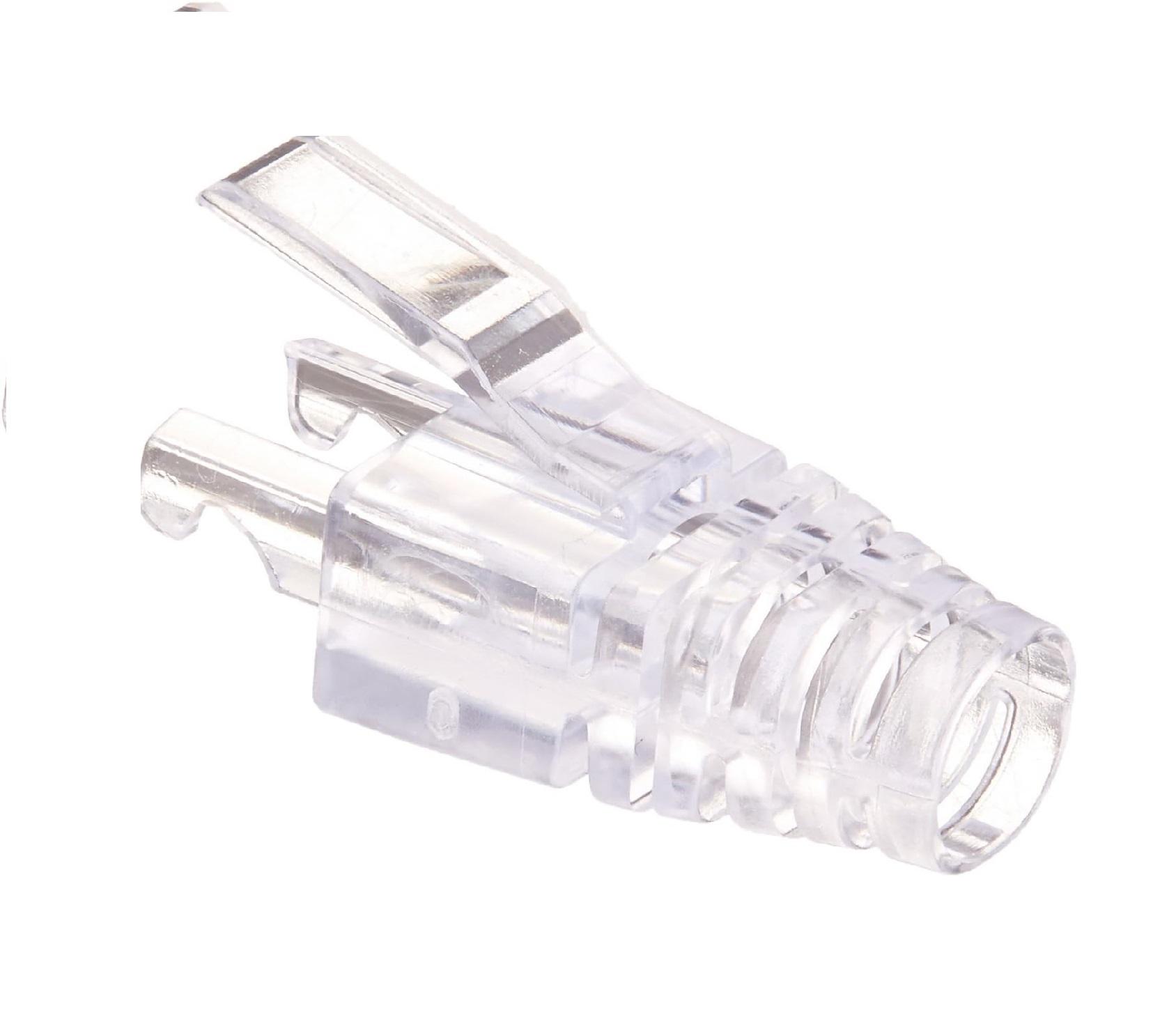 Cat 6 & Cat 5 Strain Relief Flexible Boot Covers for RJ45 Connectors Cover Modular Network Plug Connector Cap Cable Connector Boots (Pack of 50)