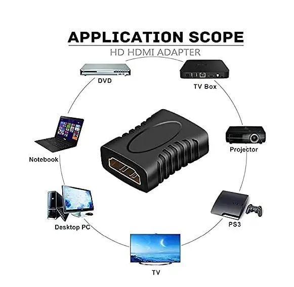 HDMI Female to Female Type-A Coupler Extender | Converter for HDTV, TV Stick, Chromecast, Laptop, Projector