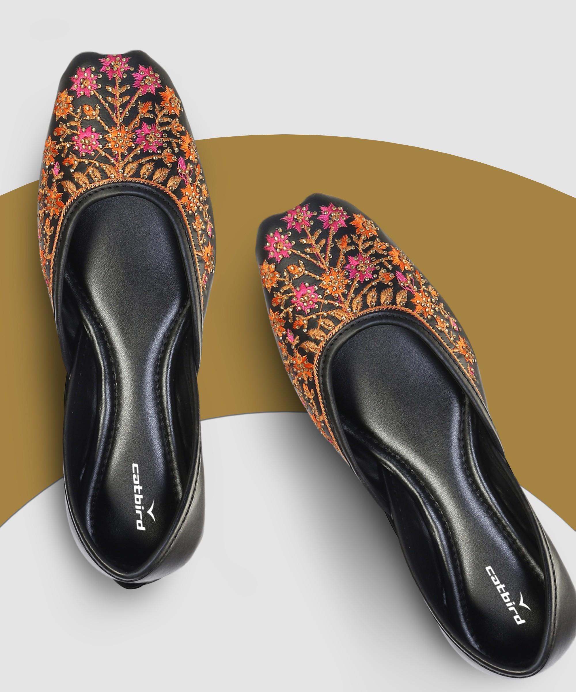 Best Women Handmade Embroidery Punjabi Ethnic Jutis 2025 at ShopCircuit | ONDC