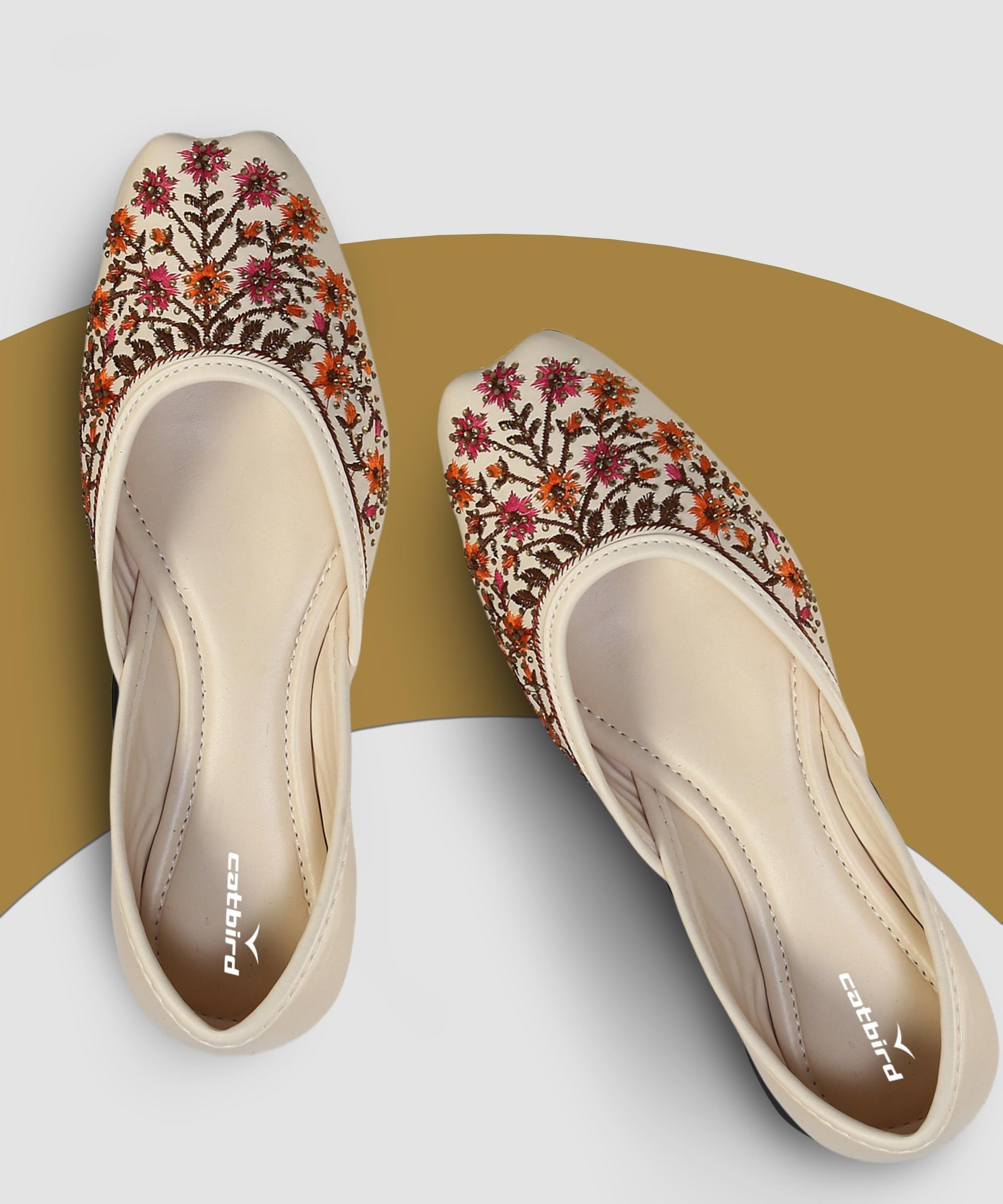Best Women Handmade Embroidery Punjabi Ethnic Jutis 2025 at ShopCircuit | ONDC