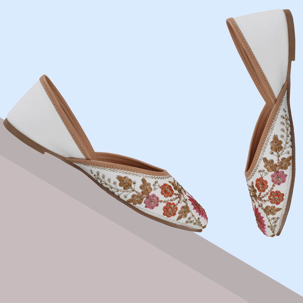 Trendy Women Handmade Embroidery Tradition Mojari 2025 at ShopCircuit | ONDC