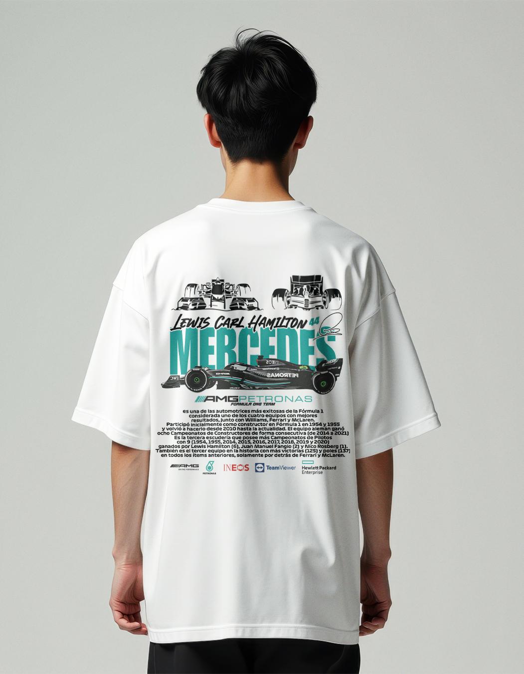 Latest Men MountCart Store oversized white supercar mercedes back printed tshirt for men and wom
