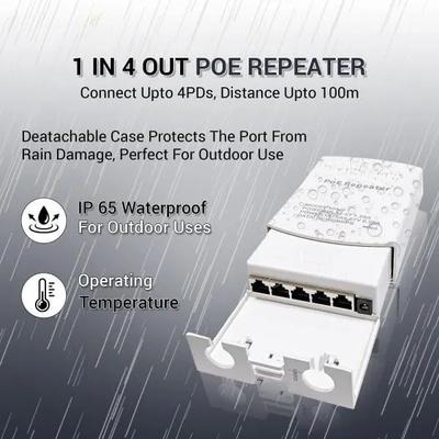POE Extender POE Repeater| POE+ Extender with 100Mbps, Up to 30W, IEEE802.3af/at (Outdoor)-Four
