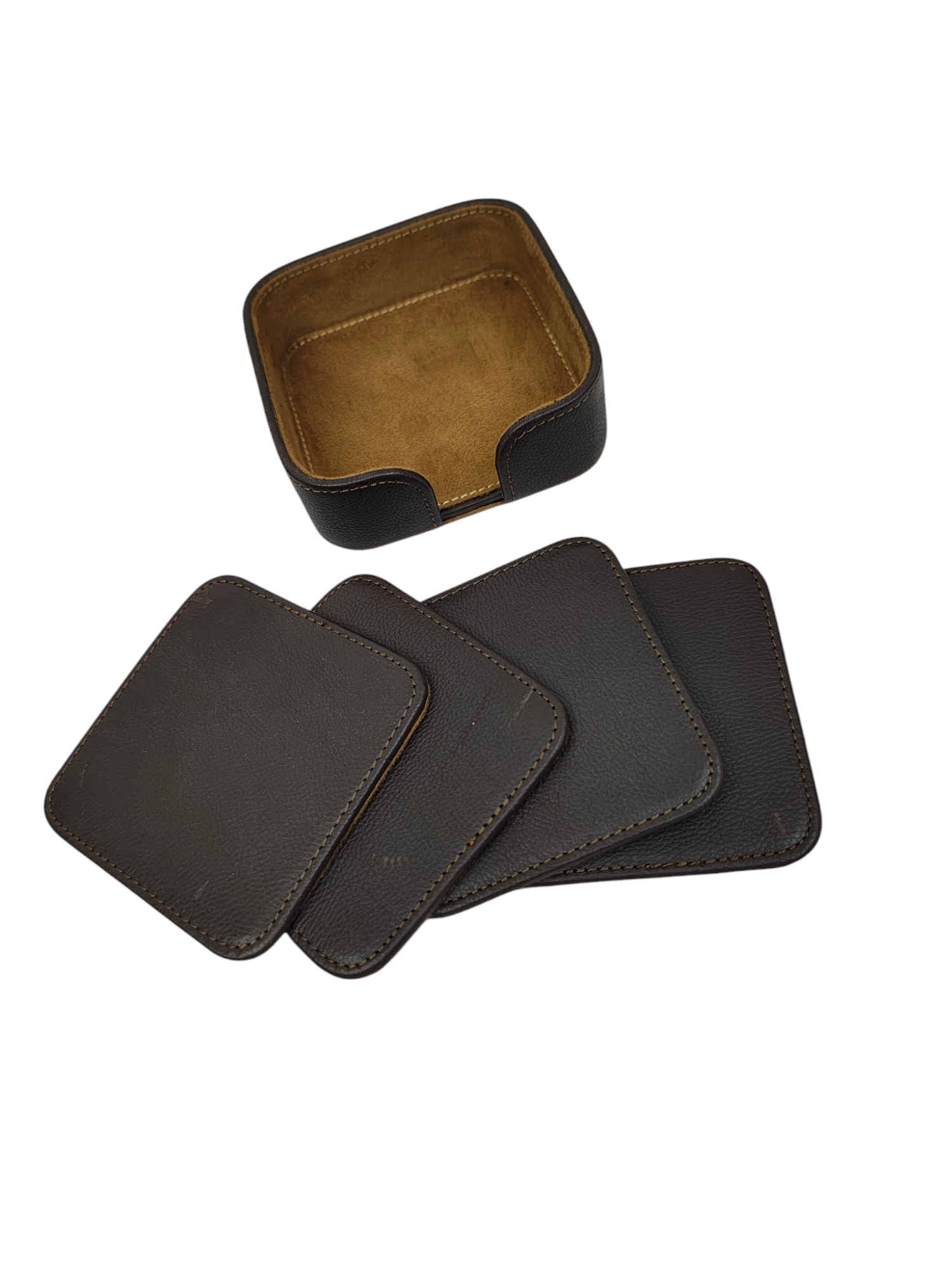 Tea Coasters with Square Stand