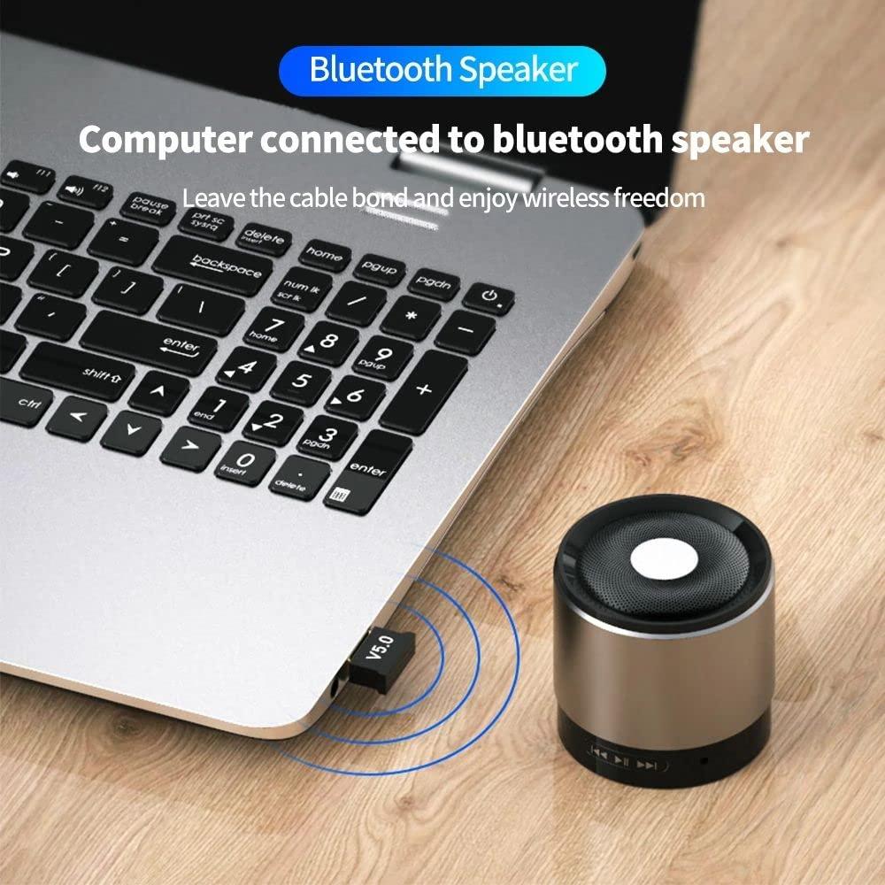 USB Bluetooth Adapter, Dongle Receiver V5.0, for PC, Supports Windows 11/10/8.1/7 for Desktop, Laptop, Mouse, Keyboard, Printers, Headsets, Speakers, PS4/ Xbox Controllers