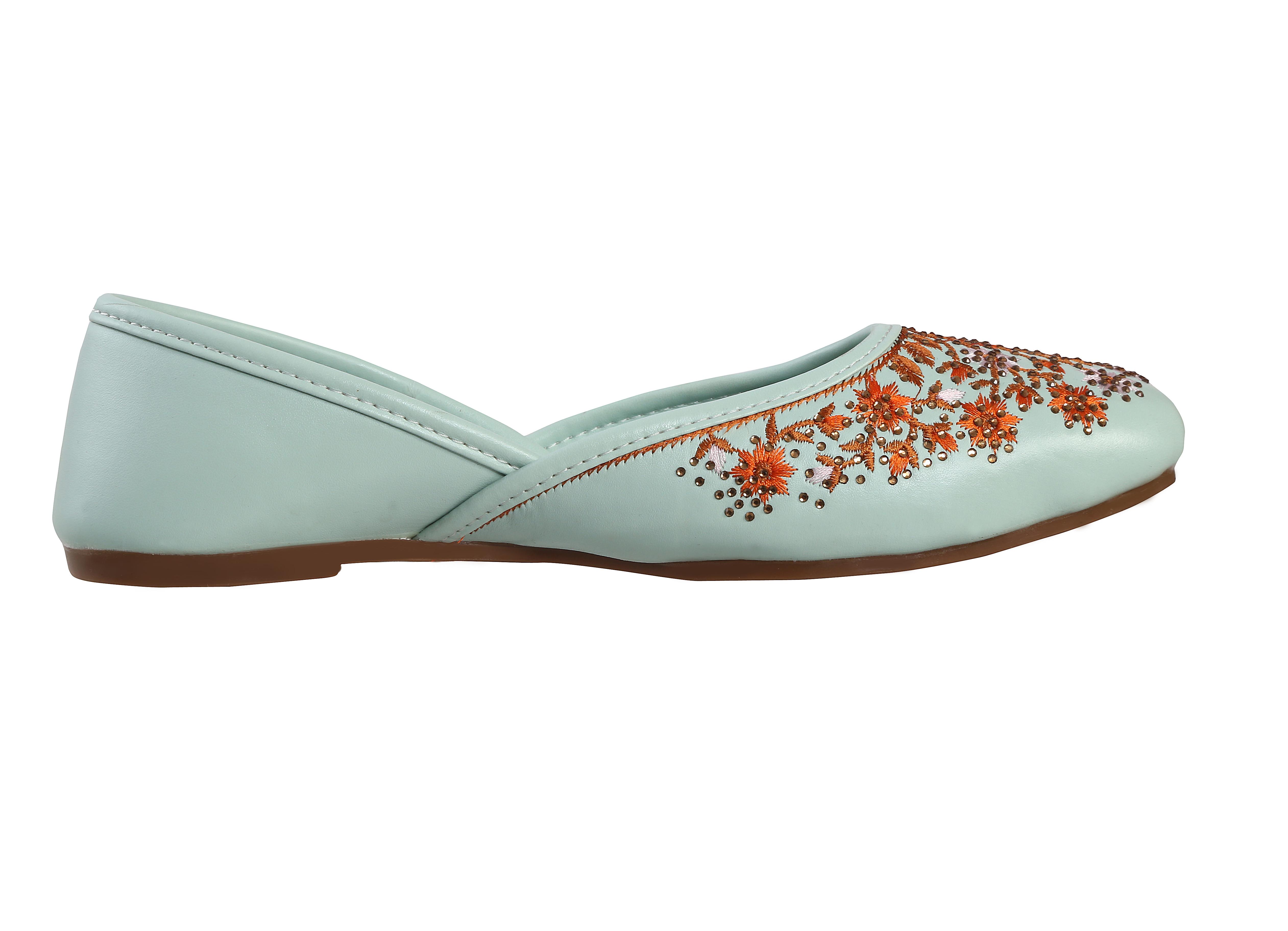Best Women Handmade Embroidery Punjabi Ethnic Jutis 2025 at ShopCircuit | ONDC